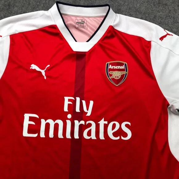 Puma Arsenal Soccer Jersey XL Red White 2016-17 - Picture 2 of 12